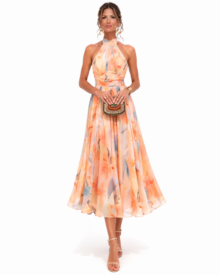 Clea Mykonos – Gabriela Midi Φόρεμα Floral με Print