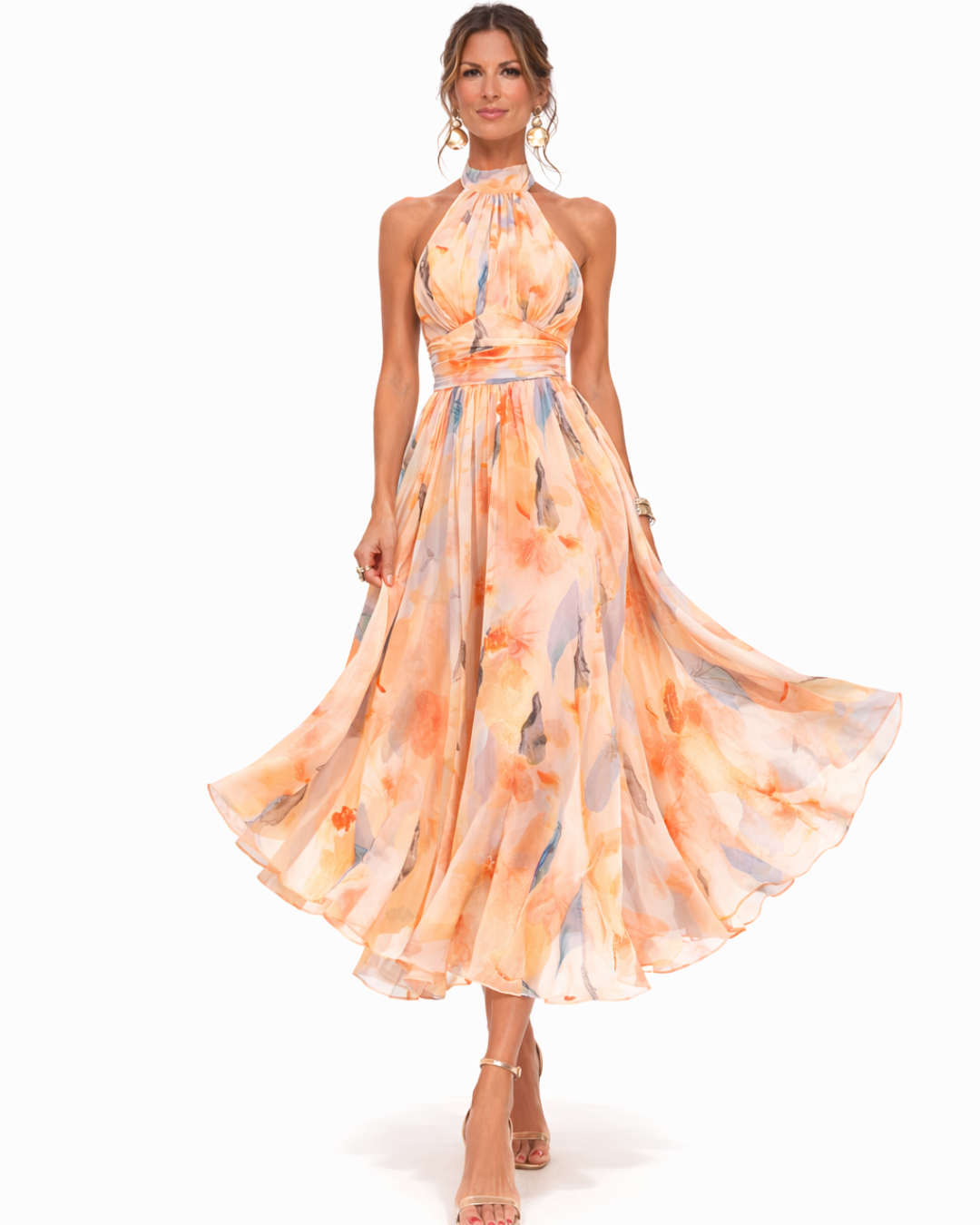 Clea Mykonos – Gabriela Midi Φόρεμα Floral με Print