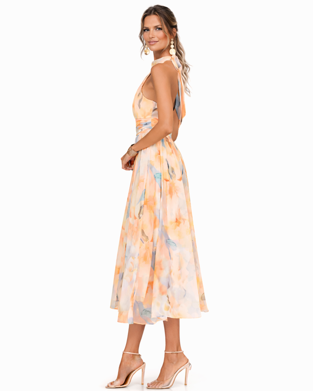 Clea Mykonos – Gabriela Midi Φόρεμα Floral με Print