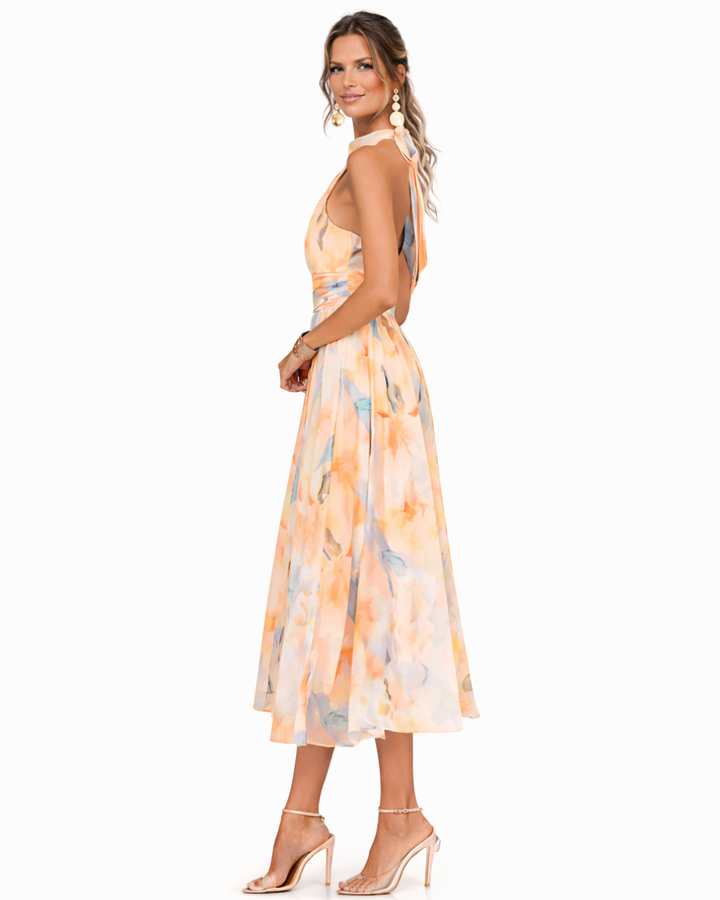 Clea Mykonos – Gabriela Midi Φόρεμα Floral με Print