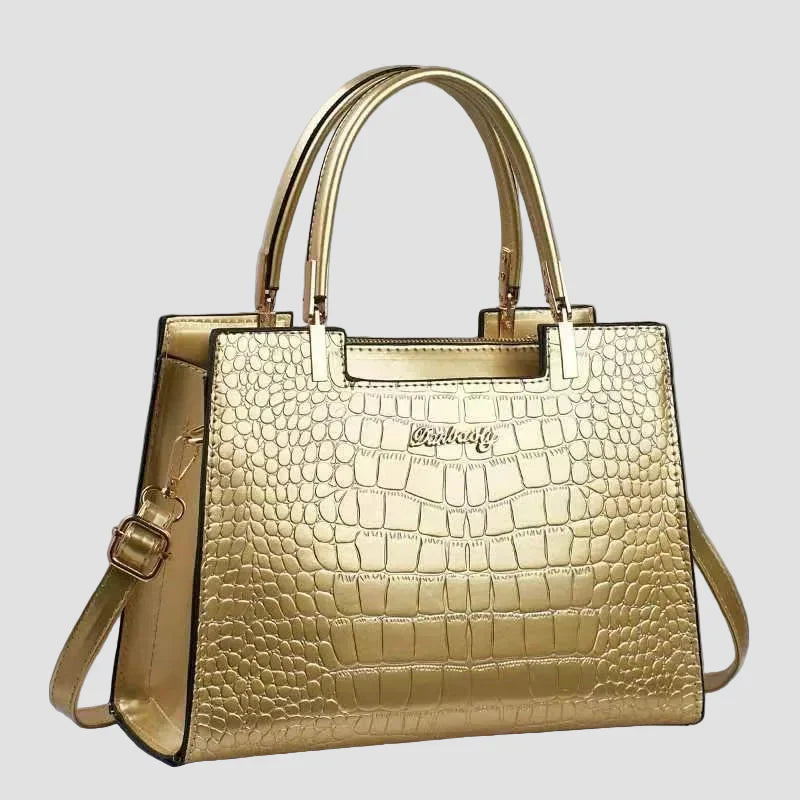 Erain - Γυαλιστερή τσάντα από δέρμα κροκόδειλου